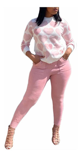 Ladie Sweatsuits Sets Solid Sweatsuit Long Sleeve And