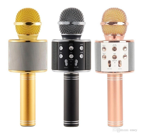 Microfono Con Parlante Karaoke Inalambrico Bluetooth Y Usb