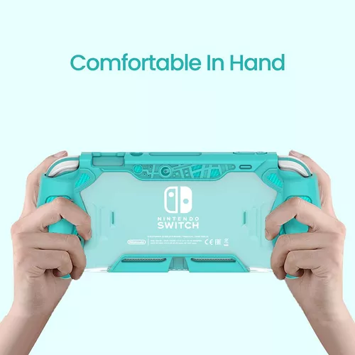 Funda Grip + Vidrio Templado Para Nintendo Switch Lite Azul