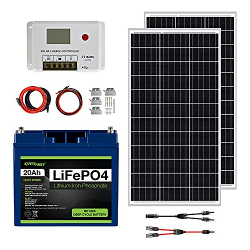 Kit De Energía Solar Expertpower 200w 12v | Batería De Litio