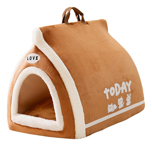 Cama Para Perros Y Gatos Con Estilo Único Marrón M