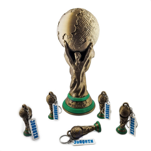 Promo Copa Del Mundo 25cm + 40 Llaveros Souvenirs Cumpleaños