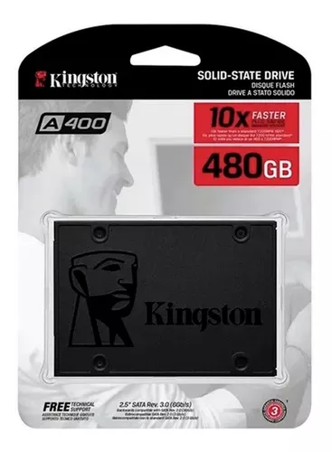 Disco sólido SSD interno Kingston 480GB negro