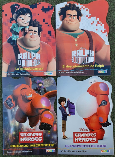 4 Libros Cuentos Ralph Grandes Héroes Disney Sigmar Infantil