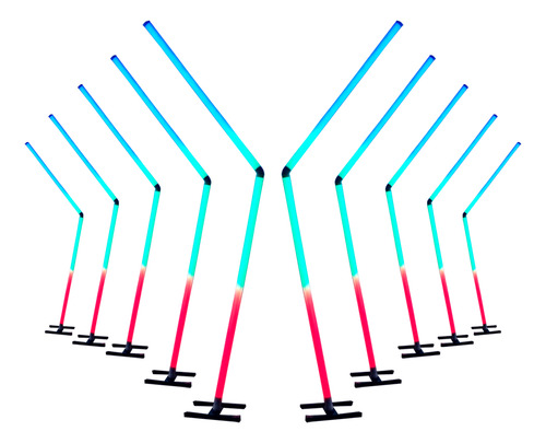 Kit 6 Arcos De Led Rgb Formato Seta Para Eventos Maxi Grua