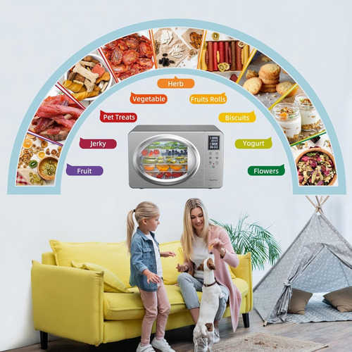 Septree Deshidratador Para Snacks 6 Bandejas Profesional Acero