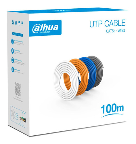 Dahua Pfm920i-5eu-u-100 Bobina De 100 Mts De Cable Utp Cat5e