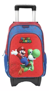 Mochila Mariobros Chenson Original Con Carrito Adapatado Para Primaria