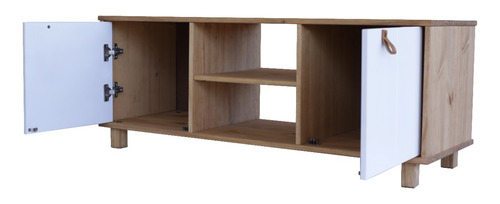 Rack 2 Puertas Para Tv O Audio Madera Maciza Mueble Aparador