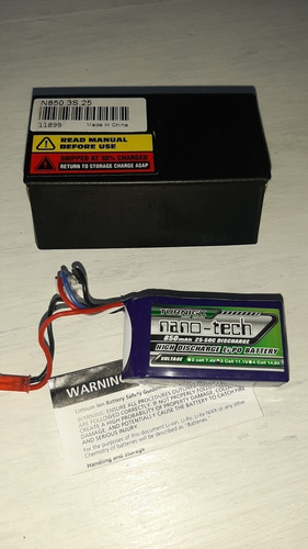 Imagen 1 de 2 de Bateria Li Po 3 Celdas 11.1 V Para Avión Rc O Drom