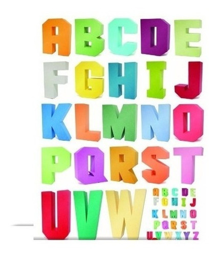 Vectores Silhouette Numeros Letras Alfabeto 3d Abcdario!!
