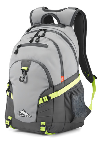 High Sierra Loop - Mochila Color Gris Acero/mercury/verde Neón