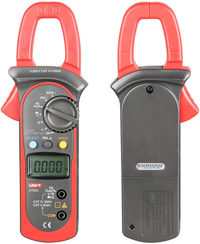 Imagen 4 de 7 de Pinza Amperimetrica Digital Uni-t Ut203 Ac Dc 400a Rms Hobb