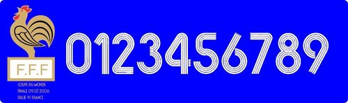 Vetor Fonte Numero França Copa De 2006