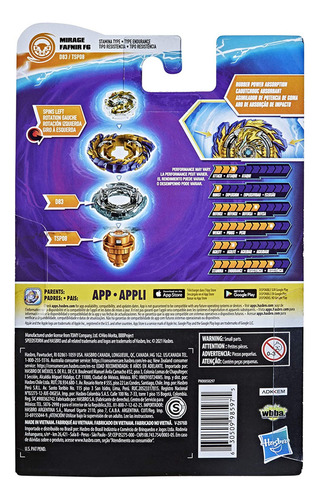 Beyblade Burst Surge Speedstorm Mirage Fafnir F6 Spinning To