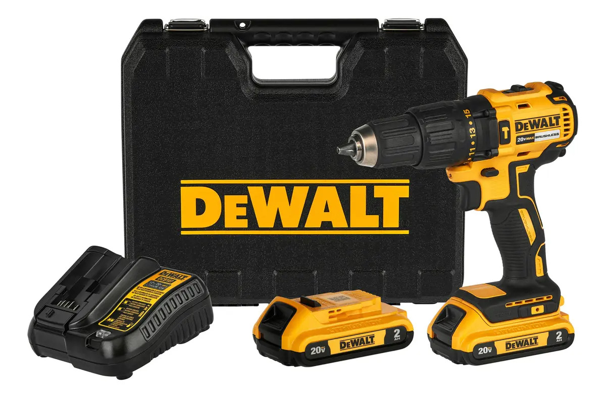 Chave de fenda Dewalt DCD7781d2 Furadeira + Carregador + 2 Bat 2a Cor Amarelo Frequência 50hz