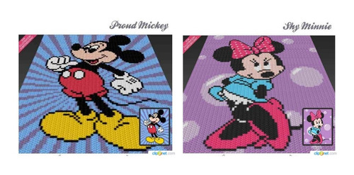 Patrón Mantas Pixeladas Crochet C2c + 1