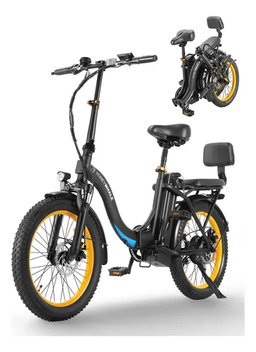 Honey Whale Bw02 Bicicleta Electrica Plegable Para Adultos Color Negro