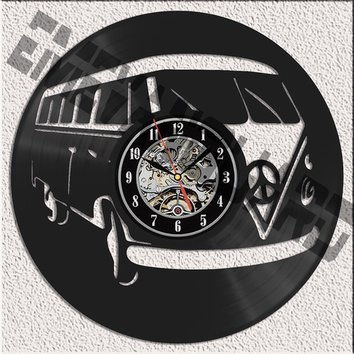 Reloj Furgon Vw Vinilo Ideal Regalo Lleva El 2do. Al 20%off