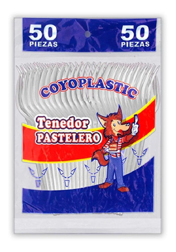 Tenedor Pastelero De Plastico Desechable Chico 50 Piezas