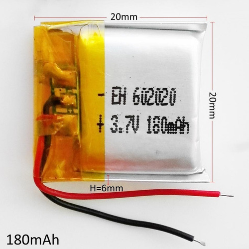 Imagen 2 de 2 de Bateria 3.7v 180mah 602020