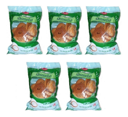 Pack X 5  Galletitas Nutresan De Coco Con H  Chia X 250grs