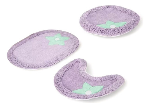 Jogo De Banheiro 3 100% Algodão - Cotton Soft Cor Lilás Solft