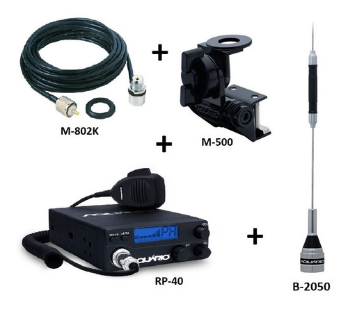 Rádio Rp-40 + Cabo 5,5 M + Antena B-2050 + Suporte Antena