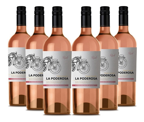 Vino La Poderosa Rosé Pack X 6 Unidades