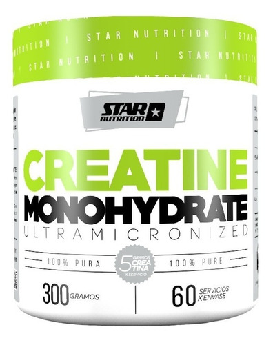 Imagen 1 de 1 de Suplemento en polvo Star Nutrition  Creatine Monohydrate creatina en pote de 300g