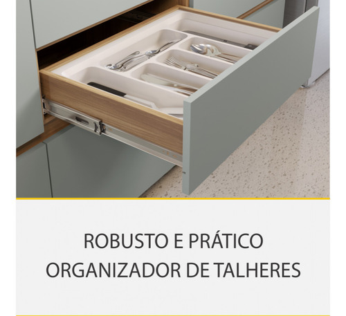 Cozinha 4 Peças Modular Nesher Rainha Ripado 100% Mdf