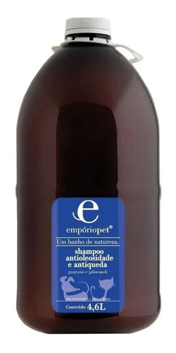 Shampoo Antioleosidade E Antiqueda P/ Cães Empório Pet 4.6l Fragrância Extrato de Guaraná e Jaborandi