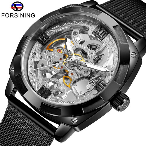 Reloj Mecánico Automático Forsining Skeleton Para Hombre, Do