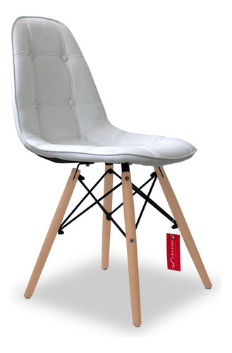 Silla Eames Capitoné York Blanca Vincenzi R4577