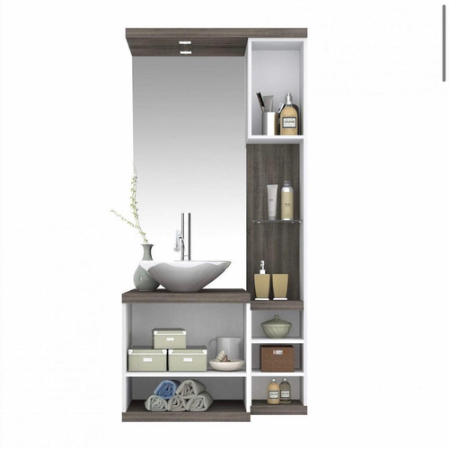 Vanitory Moderno Mueble Para Baño Espejo Organizador Vm-202