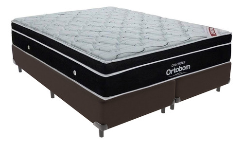 Cama Box E Colchão Elegant Molas Ensacadas King Ortobom Cor Marrom