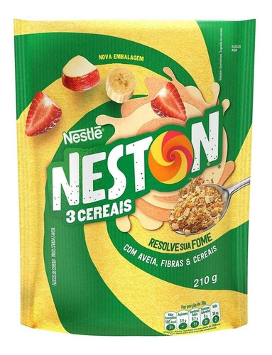 Neston 3 Cereais Aveia, Fibras E Cereais Nestlé Sachê 210g