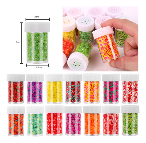 Frutas Encapsuladas para decoración de Uñas de silicona 12000 Unidades ovaladas