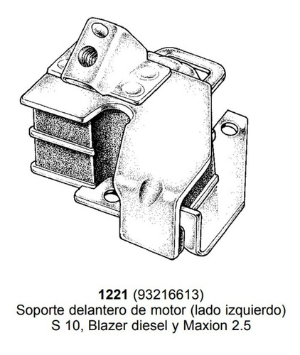 Soporte Motor Delantero L/derecho. Chevrolet S10 /b  1221