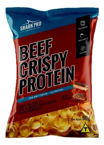 3x Snack Proteico Churrasco Shark Pro Whey Protein 50g