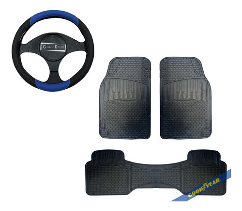 Fiat Palio Cubre Alfombra Pvc 3 Piezas Volante Kit Goodyear