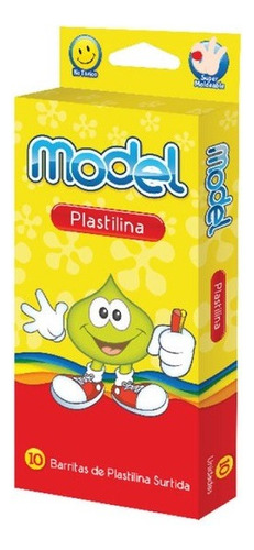 Plastilina Model 10 Colores Surtidos Pack X 10 Cajitas 