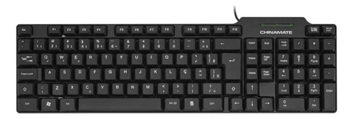 Teclado Office Com Fio Usb Abnt2 Cm21 Preto - Chinamate