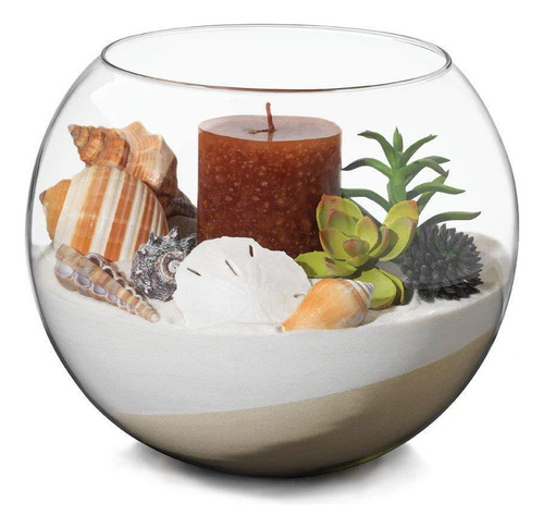 Vaso Aquario De Vidro Vaso Redondo 4,5 L