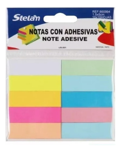 Banderitas Separadores Adhesivas Post It Neon - Pastel