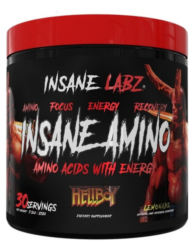 Aminoácidos Insane Amino Hellboy Insane Labz 30 Servicios