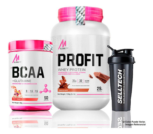 Profit 2.4lb Chocolate + Bcaa + Glutamine 500gr Fruit Punch