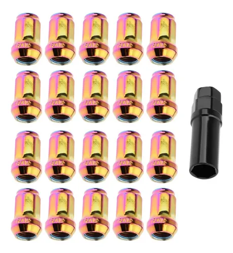 Tuercas antirrobo para ruedas de aleación de aluminio negro 35mm M12x1.5