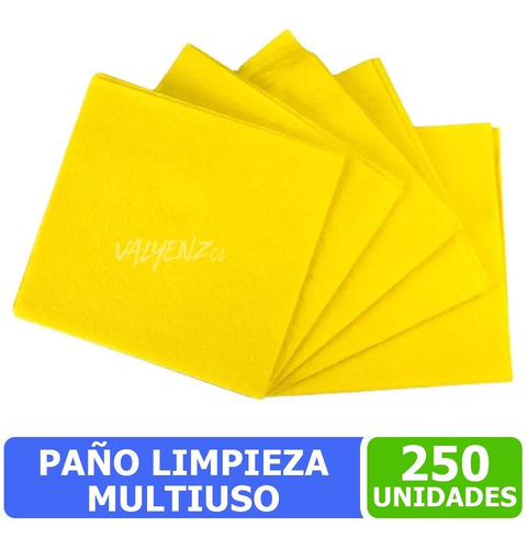 250 Paños Limpieza Amarillo Multiuso Baño Cocina Hogar Mayor