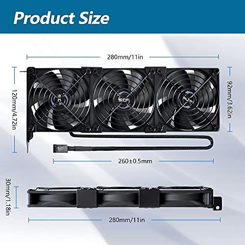 Ventiladores Para Tarjetas Gráficas Scccf De 3 X 90 Mm Y 92